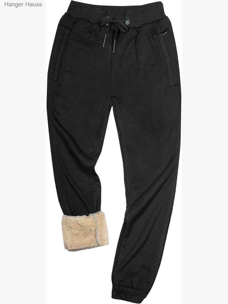 Men's Winter Warm Sherpa Lined Fleece Sweatpants Jogger Pants